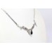 Silver Necklace Black Onyx Sterling Marcasite 925 Pendant Gemstone A563